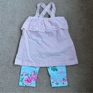 Mudpie Toddler Girls Floral Set NWT- 24M
